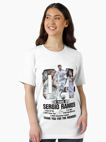 16 Years Of Sergio Ramos- Thank You For The Memory Shirt Gift For Fans, Gift For Men and Women, Gift Halloween Day, Gift Thanksgiving, Gift Christmas Day