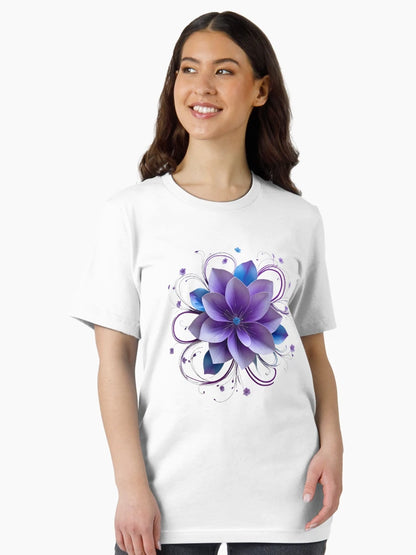 3D blooming purple  flower