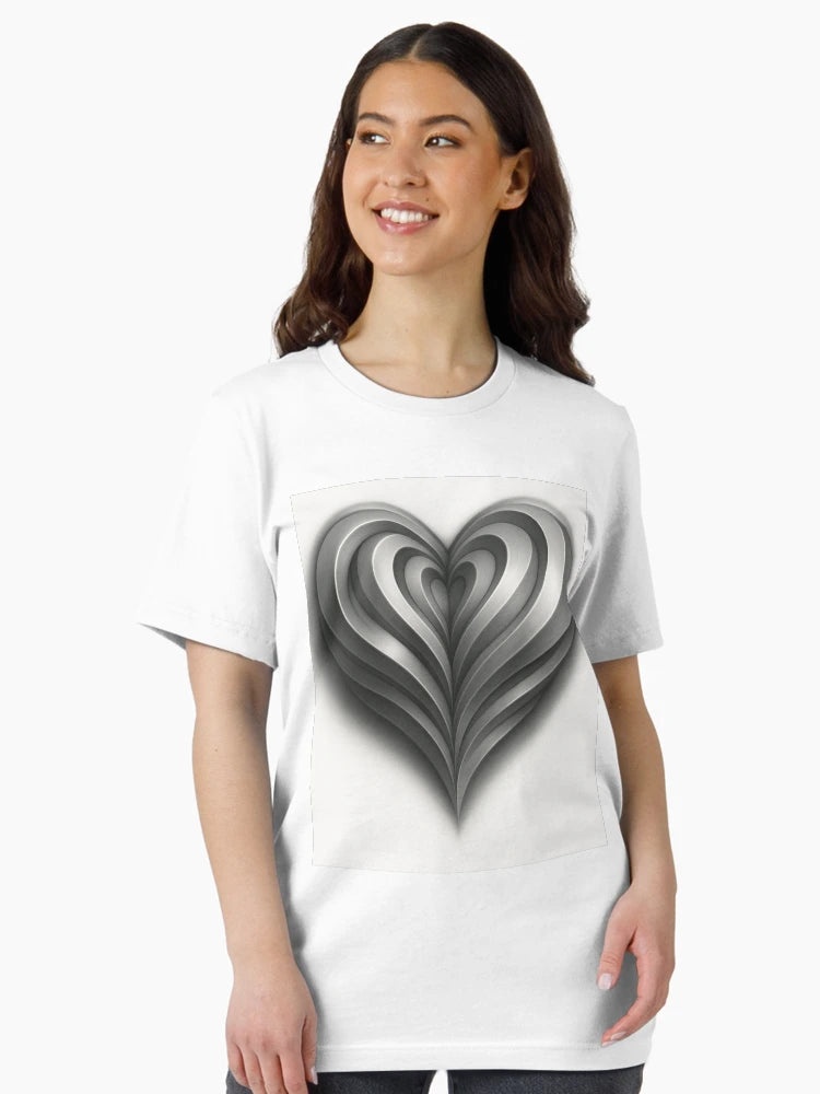 3D Optical Illusion Geometric T-Shirt Design Natural Curves Enhancer Bra