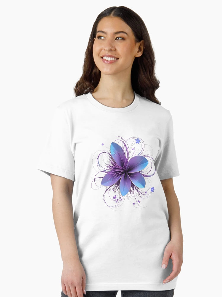 3D blooming delicate purple  flower