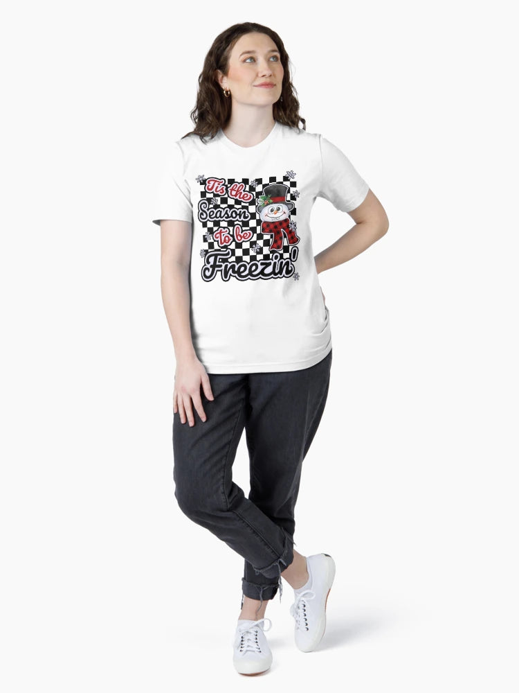 Funny Christmas Shirt – Tis the Season to Be Freezin Tee for Holiday Fun