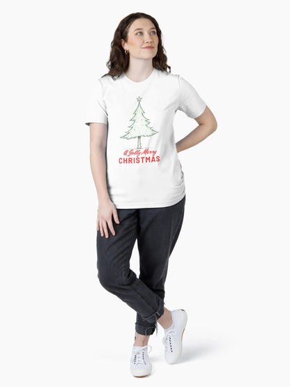 A Jolly Merry Christmas - Classic Star-Topped Christmas Tree T-Shirt