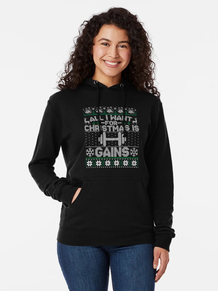All I Want For Christmas Is Gain Fitness Ugly Sweater