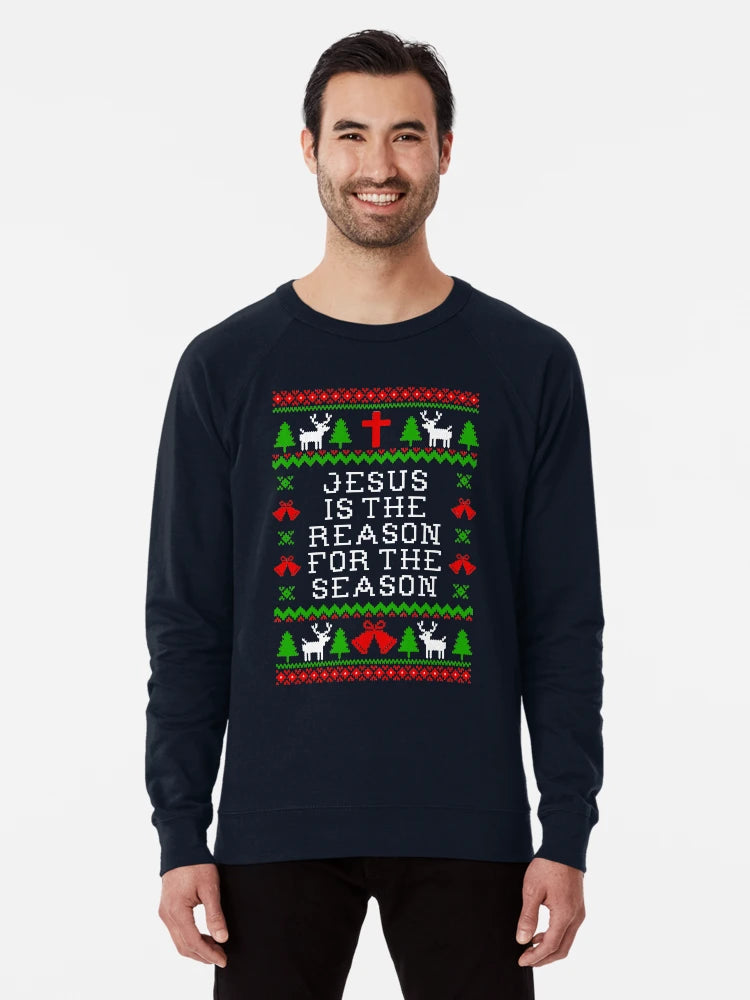 Jesus Is The Reason For The Season - Ugly Christmas Sweater Style