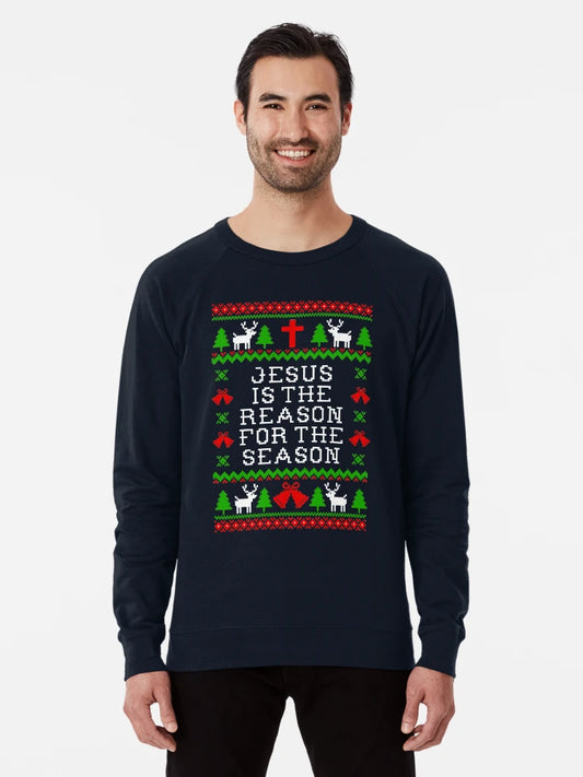 Jesus Is The Reason For The Season - Ugly Christmas Sweater Style