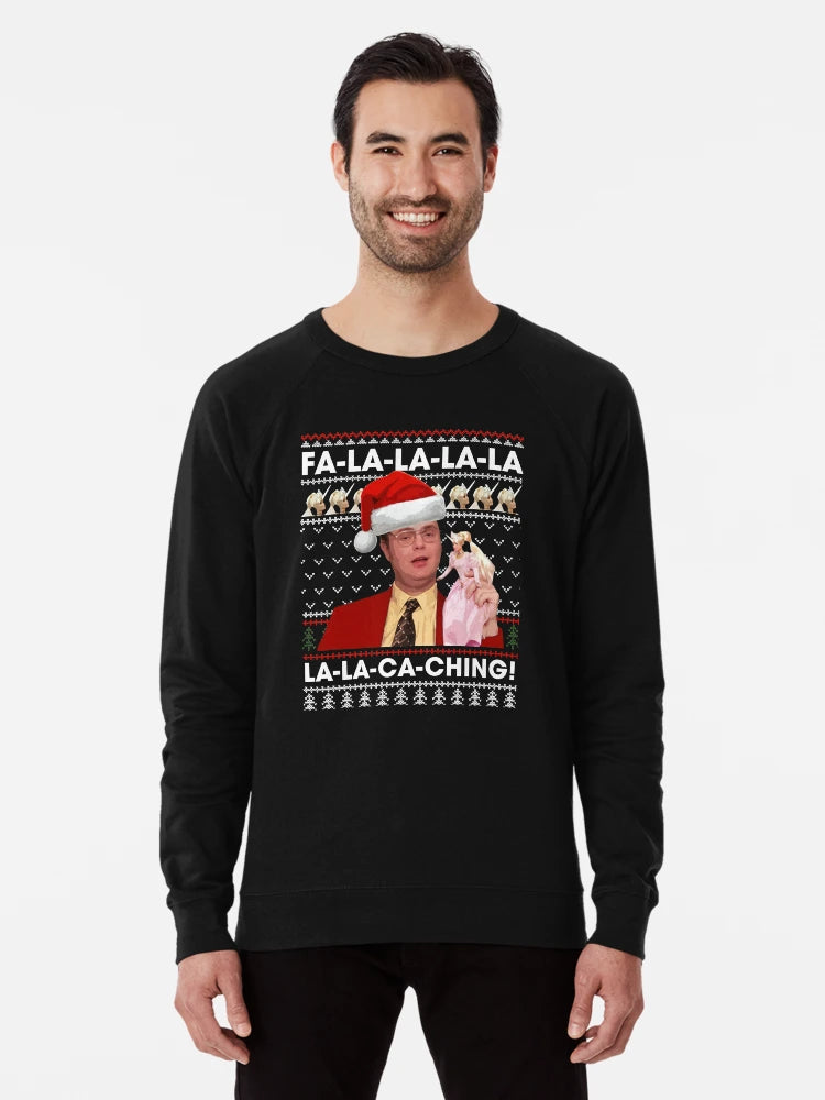 FA La La La La La La-Ca-Ching Dwight Schrute Office Xmas Ugly Christmas