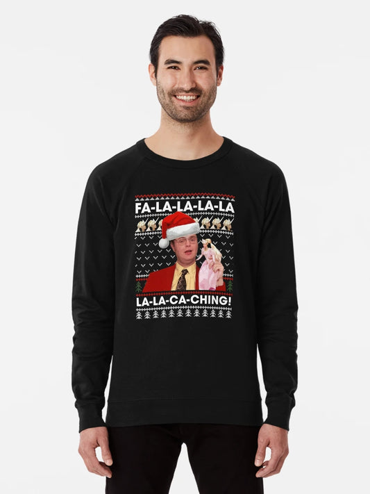 FA La La La La La La-Ca-Ching Dwight Schrute Office Xmas Ugly Christmas
