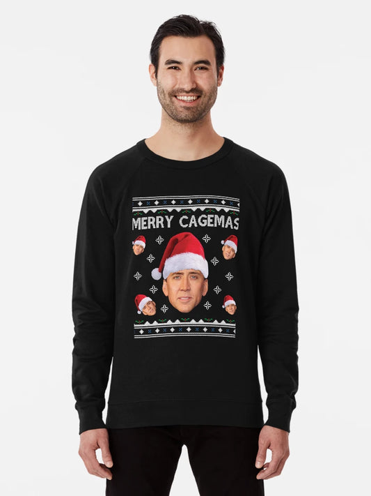 Merry Cagemas Christmas Nicolas Cage Knit