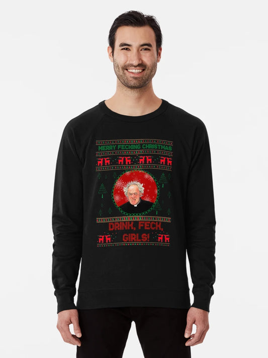 Father Jack Christmas Jumper Drink Feck Girls- Father Ted