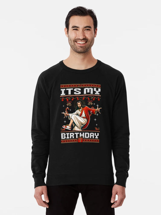 jesus its my birthday christmas xmas funny sweater