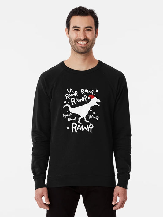 Fa Rawr Rawr T-Rex Dinosaur Christmas graphic, Christmas Tee