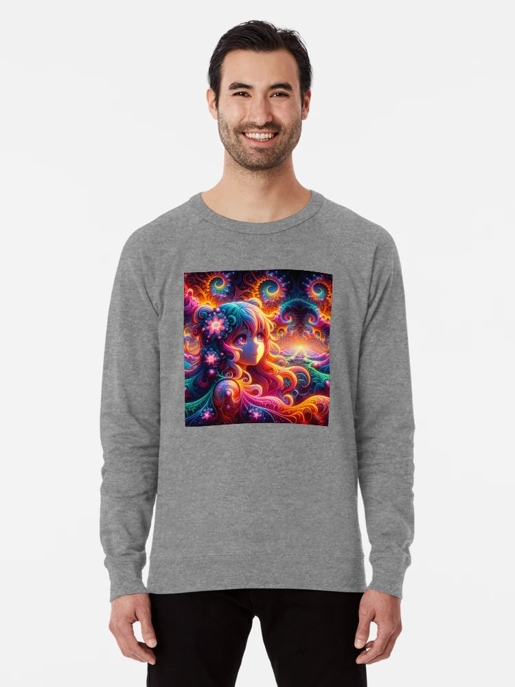 A.I. Psychedelic Fractal Anime Girl 8K 0023 FunFractals ChromaDepth 3D