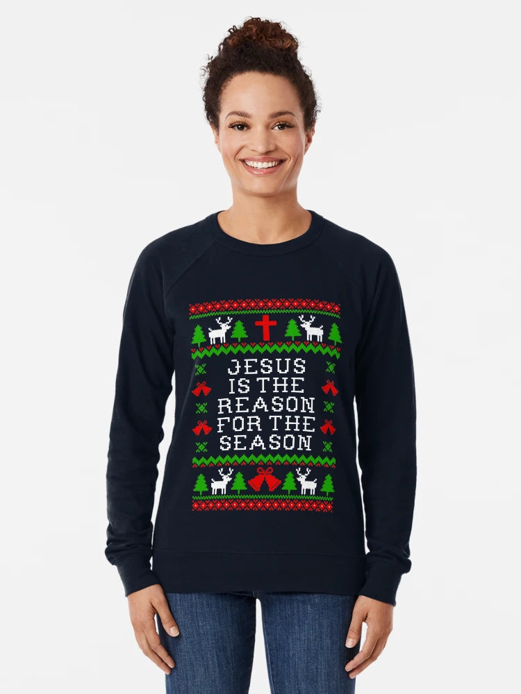 Jesus Is The Reason For The Season - Ugly Christmas Sweater Style