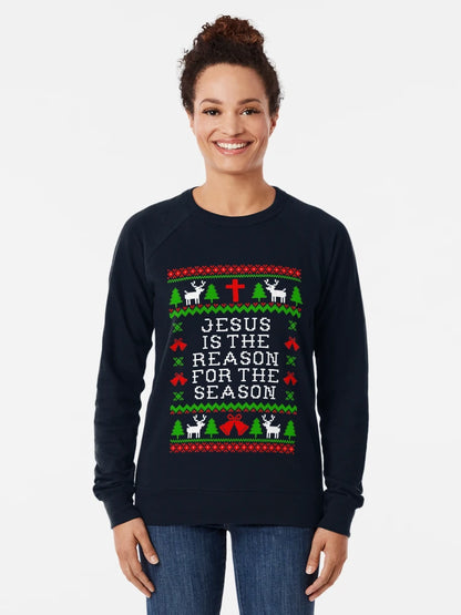Jesus Is The Reason For The Season - Ugly Christmas Sweater Style