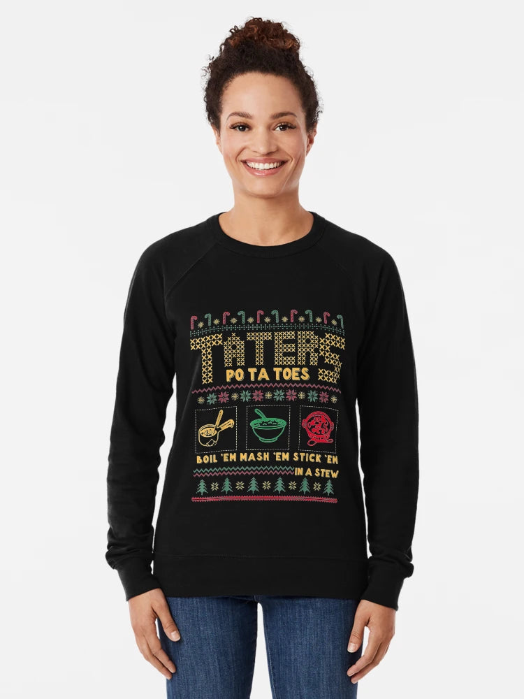 Funny Christmas Taters Potatoes Ugly Christmas Sweater