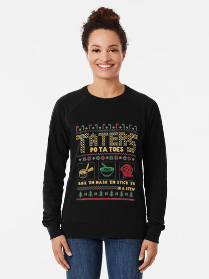 Funny Christmas Taters Potatoes Ugly Christmas Sweater