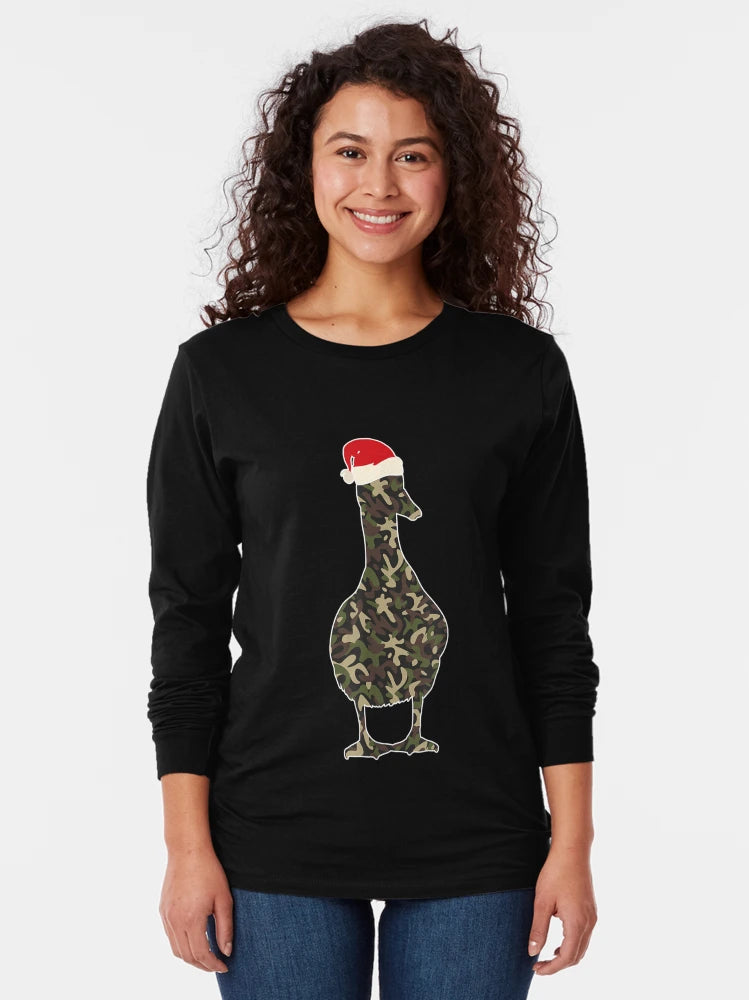 Duck Lover Christmas Camouflage Santa Pajamas Gift