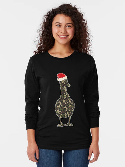 Duck Lover Christmas Camouflage Santa Pajamas Gift