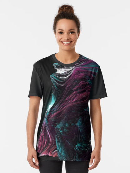 Abstract 3D image of emerald and purple color.