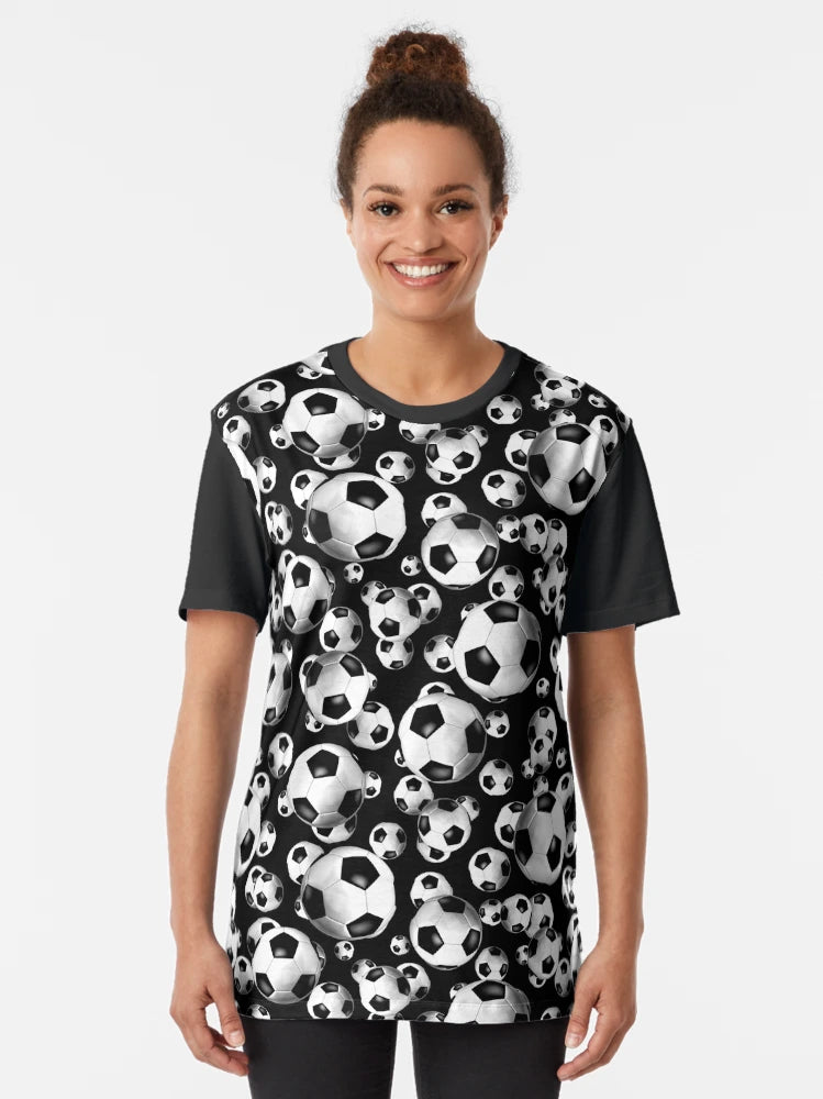 3D look soccer balls pattern