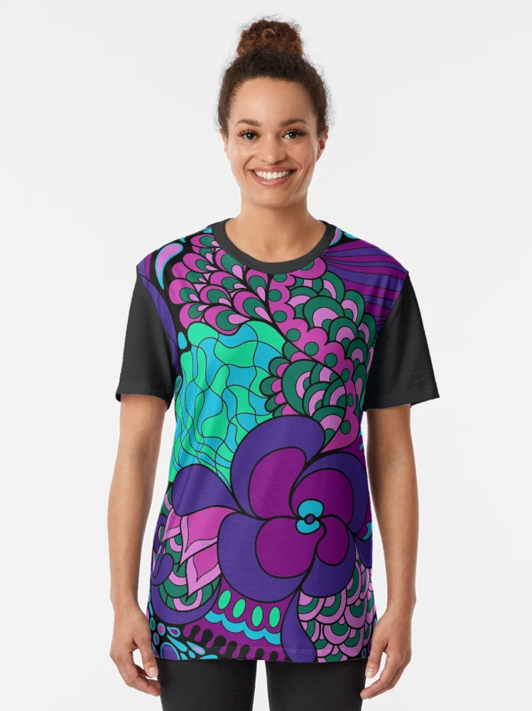 60s hippie psychedelic pattern