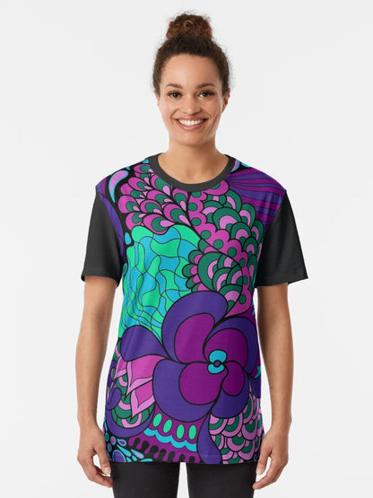 60s hippie psychedelic pattern