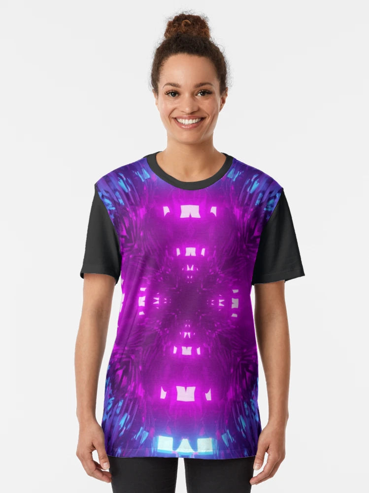 3D Neon Pink Abstract Art Effect