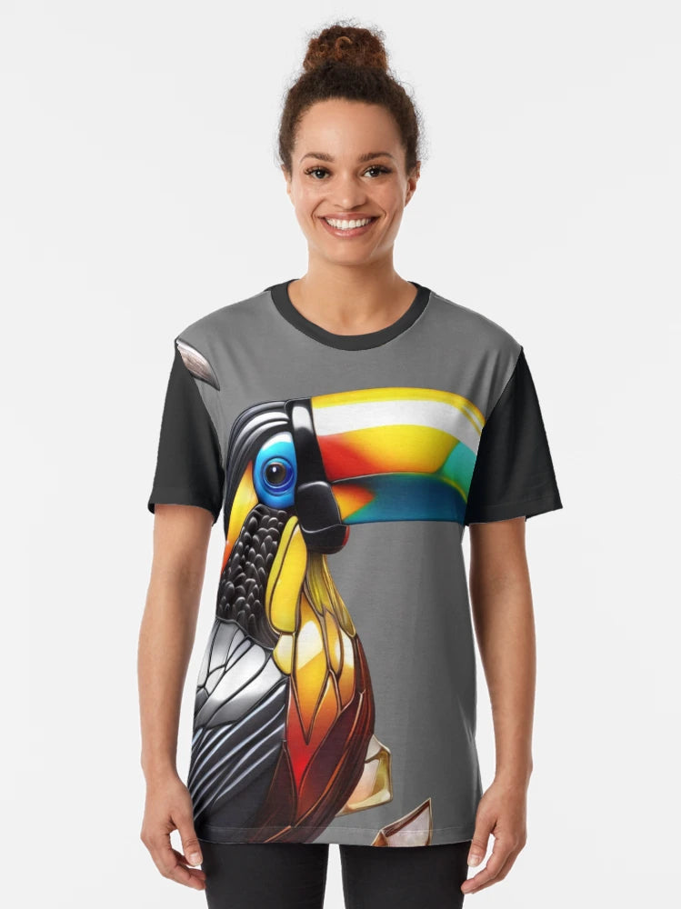 Engraved Glass Toucan
