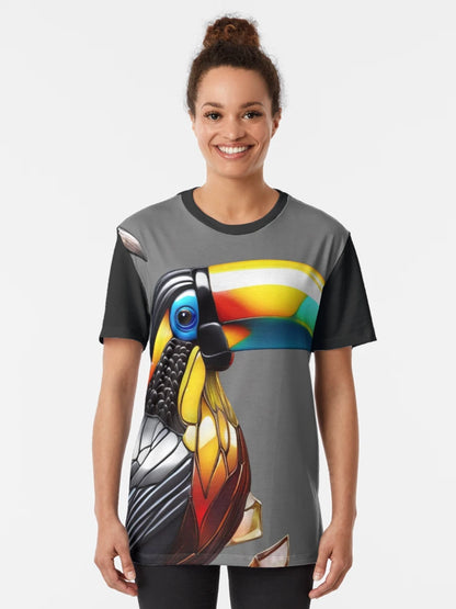 Engraved Glass Toucan
