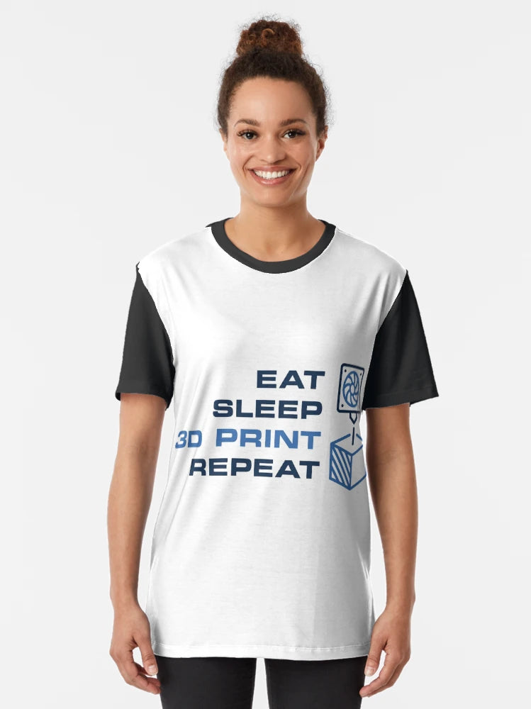Eat Sleep 3D Print Repeat - 3D Printer Cute Design