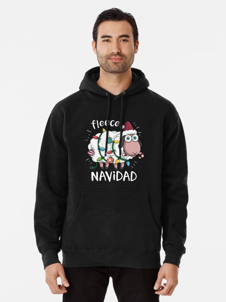 Feliz Navidad Sheep Fleece Funny Christmas Lights