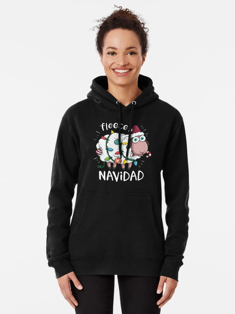 Feliz Navidad Sheep Fleece Funny Christmas Lights