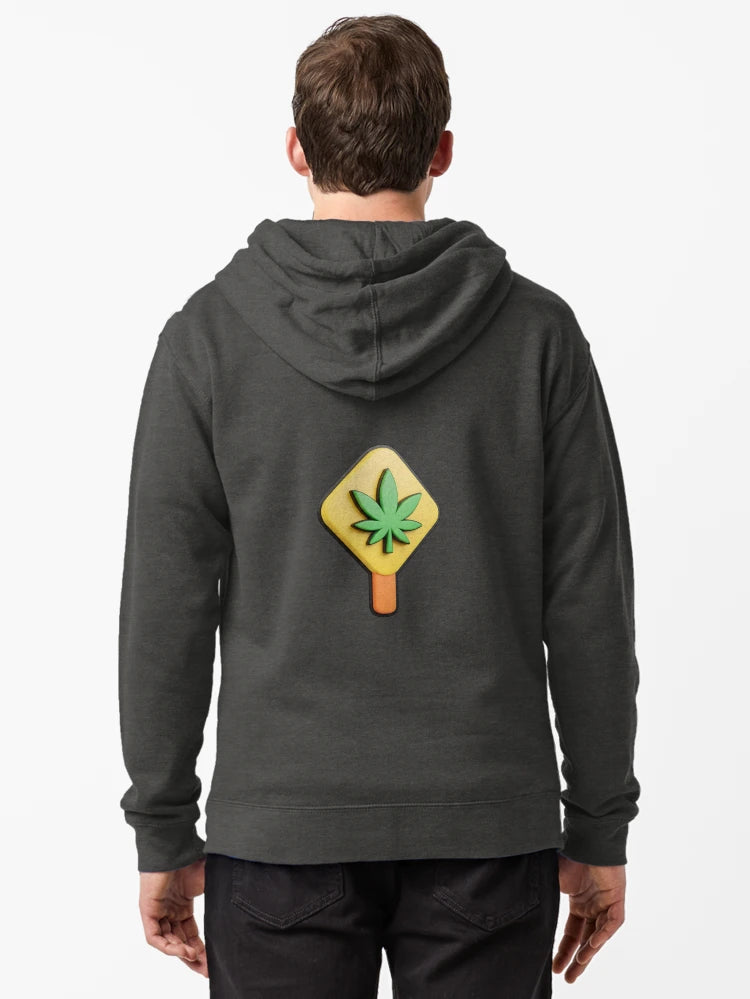 3D model cartoonish pot leaf sign