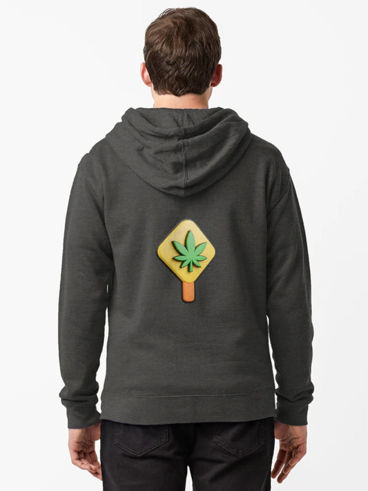 3D model cartoonish pot leaf sign