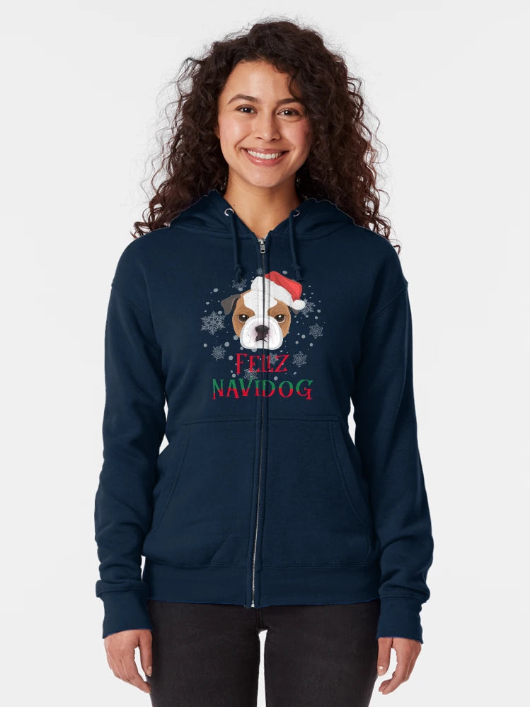English Bulldog Christmas Feliz Navidog