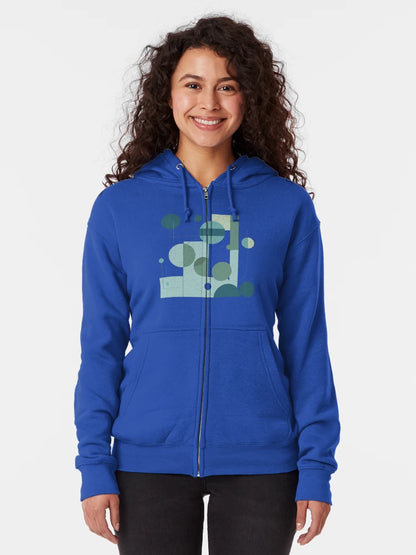 Abstract Geometric - all blues and greens