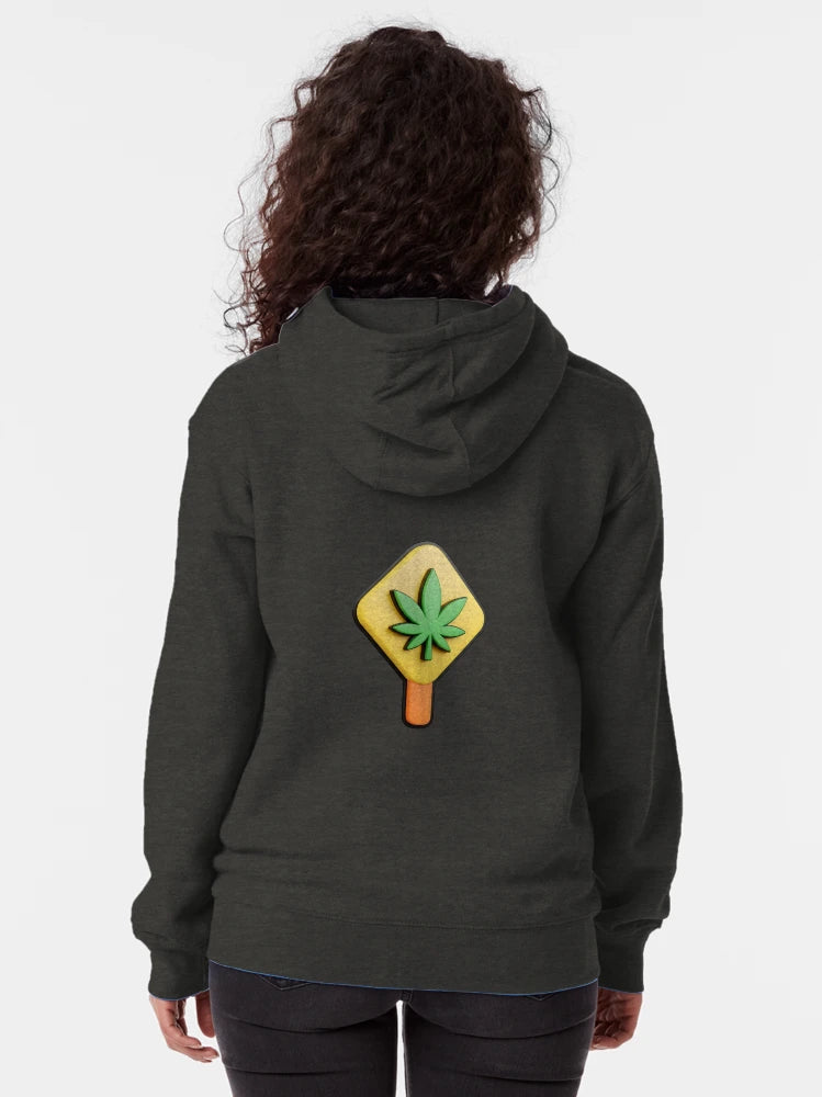 3D model cartoonish pot leaf sign