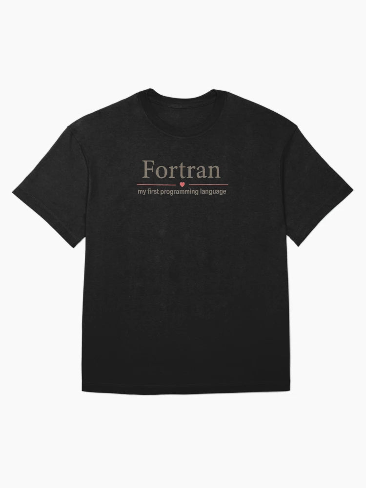 Fortran programming - first programming language - black bg