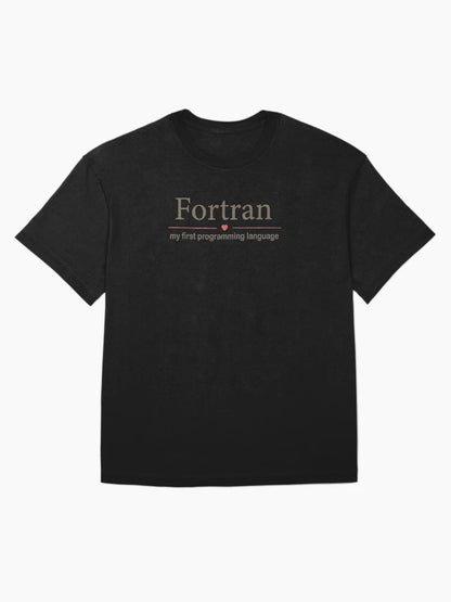 Fortran programming - first programming language - black bg