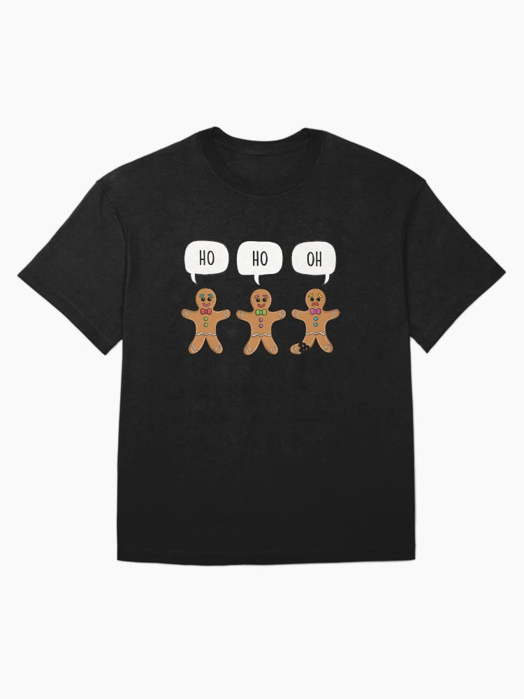 Ho Ho Oh - Cute Funny Gingerbread Men Cartoon Pun