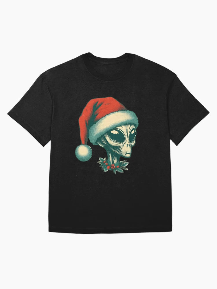 Alien with Santa hat