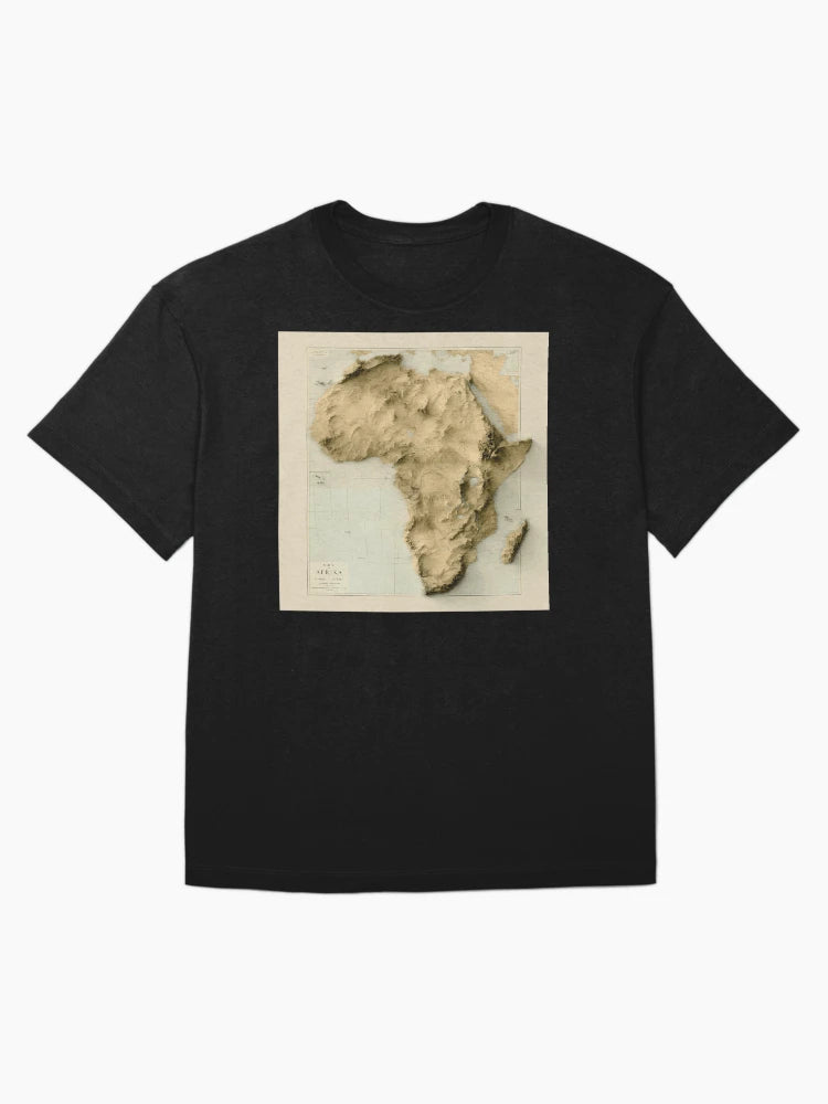 1884 Africa Relief Map 3D Digitally-Rendered