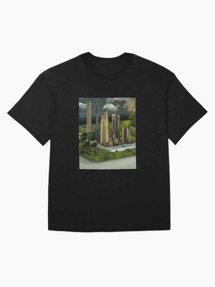 3D Green City Phone Photo Manipulation