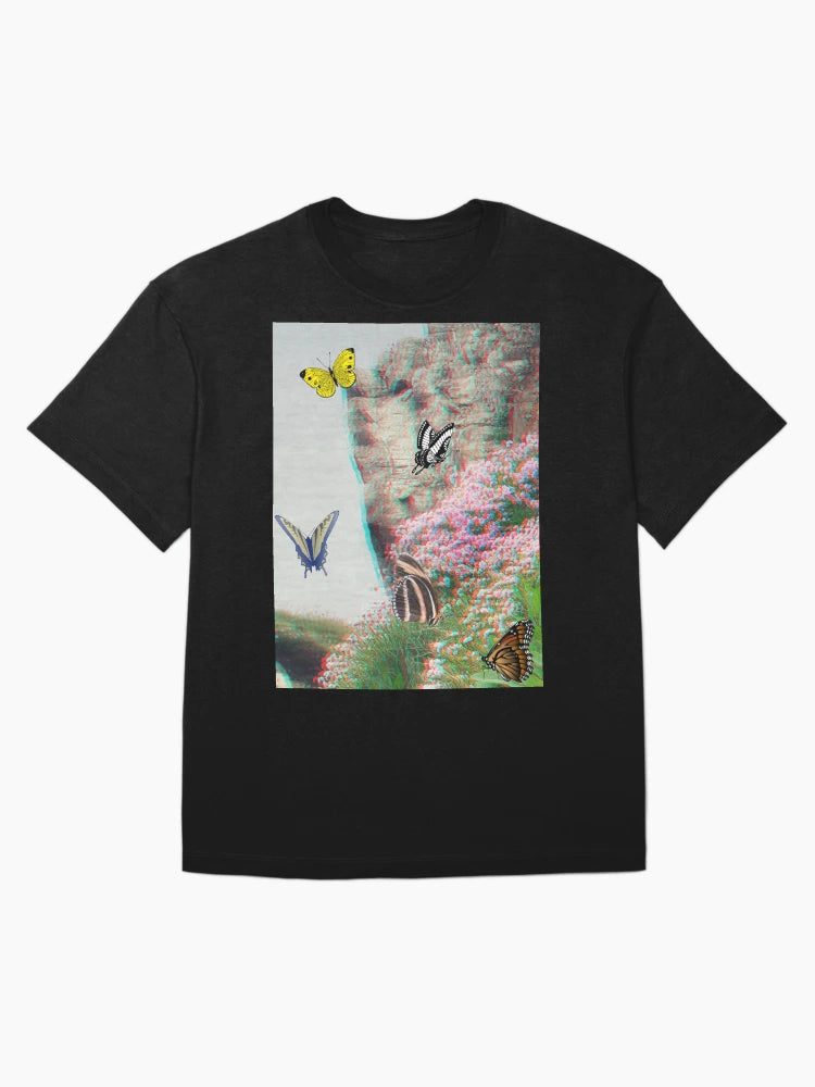 3d butterfly on the cliff