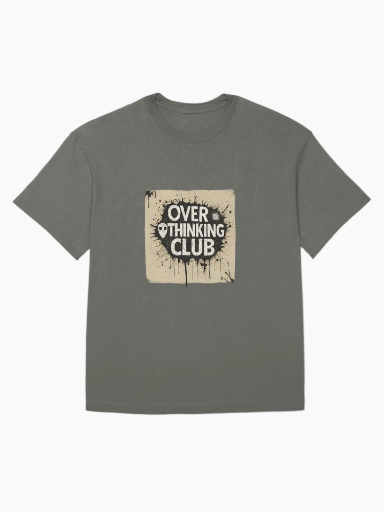 Overthinking Club – Grunge Ink Splatter Typography