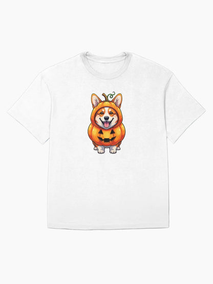 Festive Halloween Corgi Dressed as a Pumpkin for Seasonal Fun