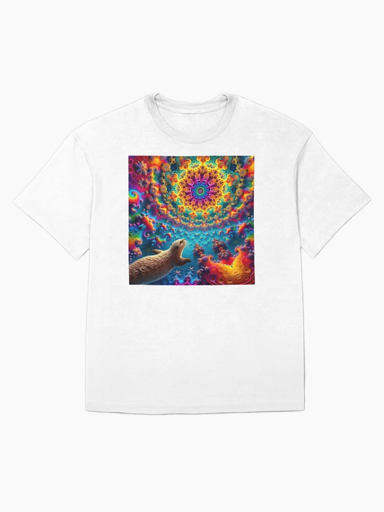 A.I. Psychedelic Fractal Otter 0001 FunFractals ChromaDepth 3D