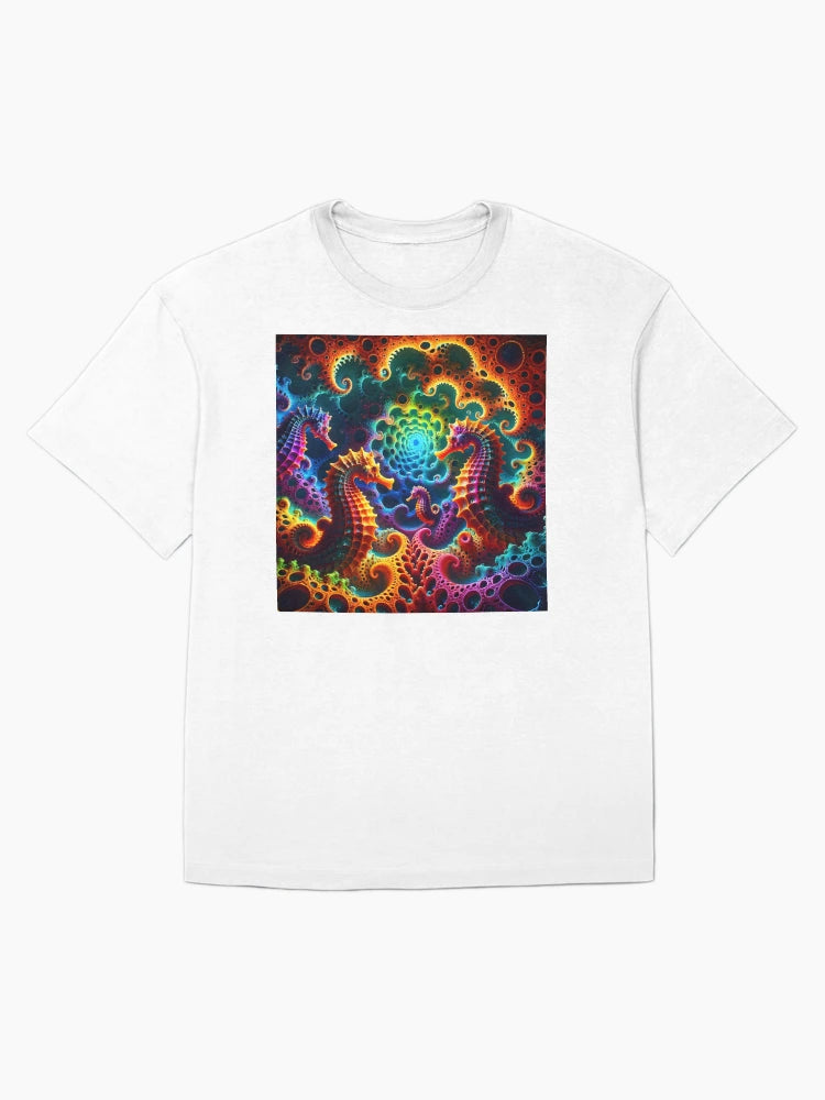 A.I. Psychedelic Fractal Seahorse 0005 FunFractals ChromaDepth 3D