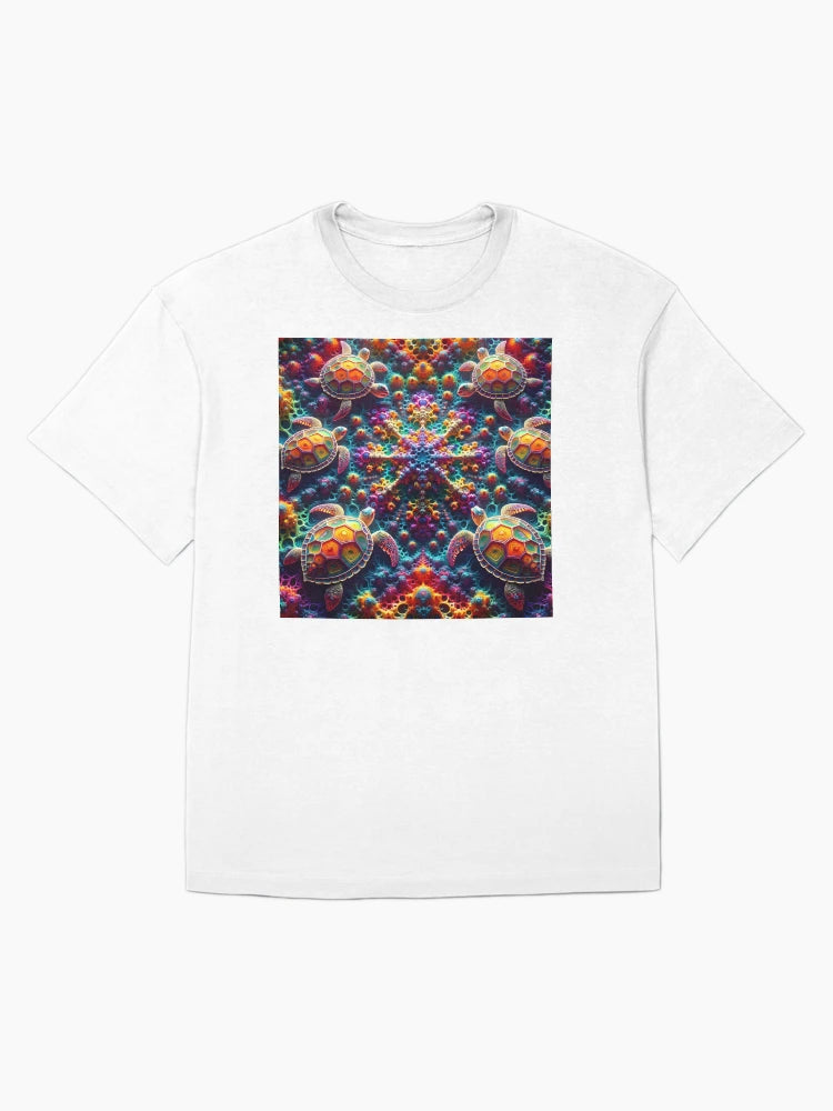 A.I. Psychedelic Fractal Sea Turtle 0002 FunFractals ChromaDepth 3D