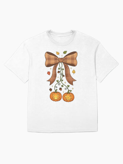 Festive Croquette Bow with Dangling Jack-O-Lanterns #1